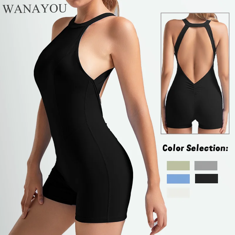 WANAYOU Women Yoga Jumpsuits, Tight Sports Shorts Set, Open Back Gym Fitness Tracksuit, Padded Workout Bodysuit, Dance Playsuits
WANAYOU Women Yoga Jumpsuits, Tight Sports Shorts Set, Open Back Gym Fitness Tracksuit, Padded Workout Bodysuit, Dance Playsuits