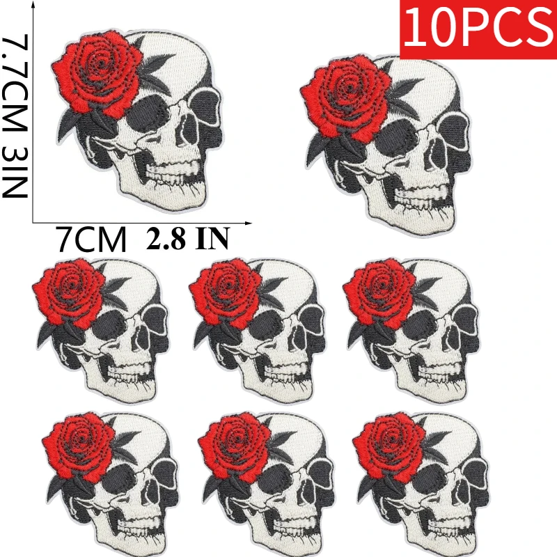 Skull Love Embroidery 10/12PCS Wholesale Cloth Couple Skull Patch Ironing Romantic Rose Computer Embroidery Label Spider
Skull Love Embroidery 10/12PCS Wholesale Cloth Couple Skull Patch Ironing Romantic Rose Computer Embroidery Label Spider