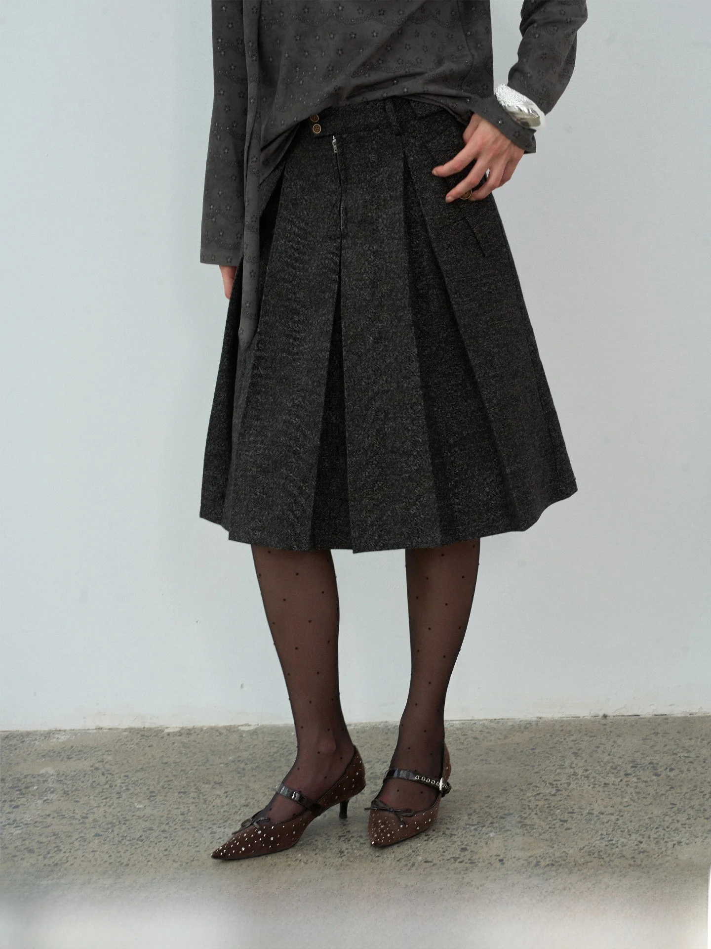 Billconch Wool Blend Texture f Skirt A-Line Pleated Women's Skirt Ci Commute Neutral Sle Polyester Cotton Blend
Billconch Wool Blend Texture f Skirt A-Line Pleated Women's Skirt Ci Commute Neutral Sle Polyester Cotton Blend