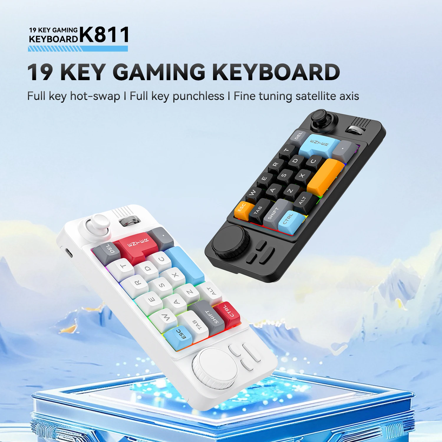 Программируемая проводная механическая игровая клавиатура с колесом прокрутки громкости, игровой джойстик, 19 клавиш, RGB-клавиатура с возможностью горячей замены для ноутбука
Программируемая проводная механическая игровая клавиатура с колесом прокрутки громкости, игровой джойстик, 19 клавиш, RGB-клавиатура с возможностью горячей замены для ноутбука
