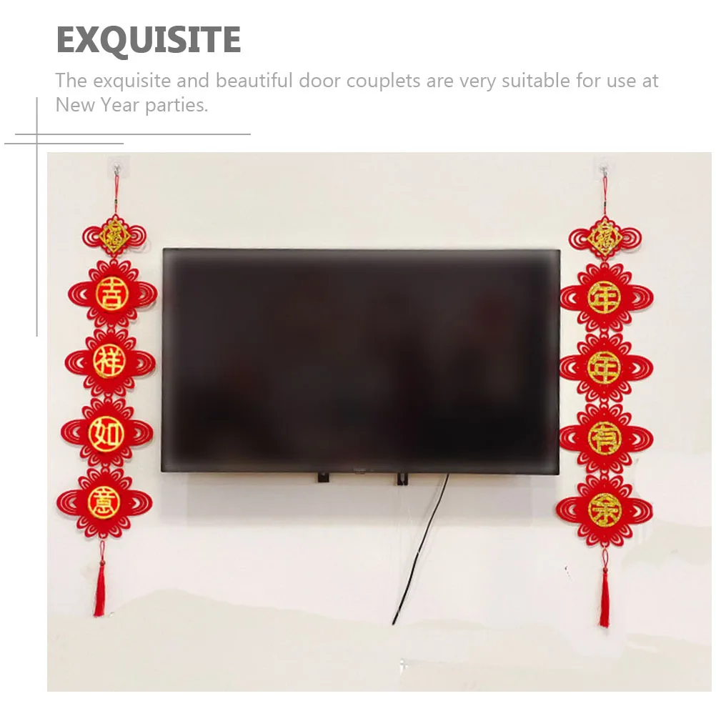 1Pair Spring Festival Couplets Door Hanging Signs Exquisite Beautiful New Year Decoration Unique Welcome Ceremony Tiger Year
1Pair Spring Festival Couplets Door Hanging Signs Exquisite Beautiful New Year Decoration Unique Welcome Ceremony Tiger Year