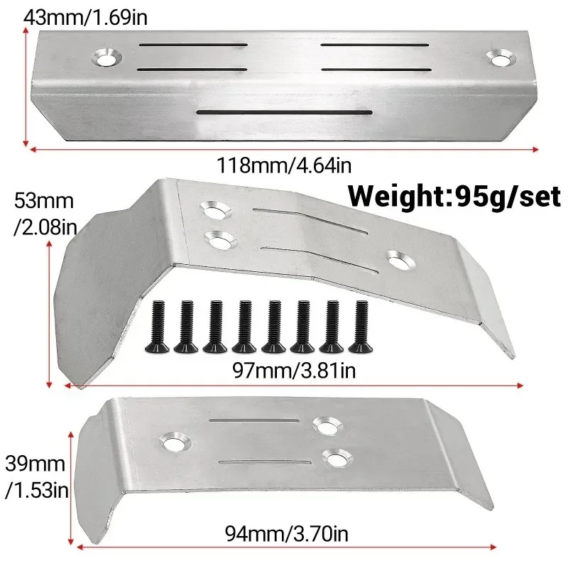 Stainless steel chassis front rear anti-collision guard plates Upgrade Accessories For Trxs Mini Maxx RC Parts
Stainless steel chassis front rear anti-collision guard plates Upgrade Accessories For Trxs Mini Maxx RC Parts