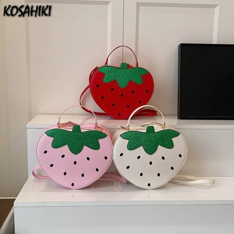 Fashion Sweet Kawaii Strawberry Bag All Match Women Patchwork Shoulder Bag Vintage Y2k Aesthetic Chic Embroidery Crossbody Bags
Fashion Sweet Kawaii Strawberry Bag All Match Women Patchwork Shoulder Bag Vintage Y2k Aesthetic Chic Embroidery Crossbody Bags