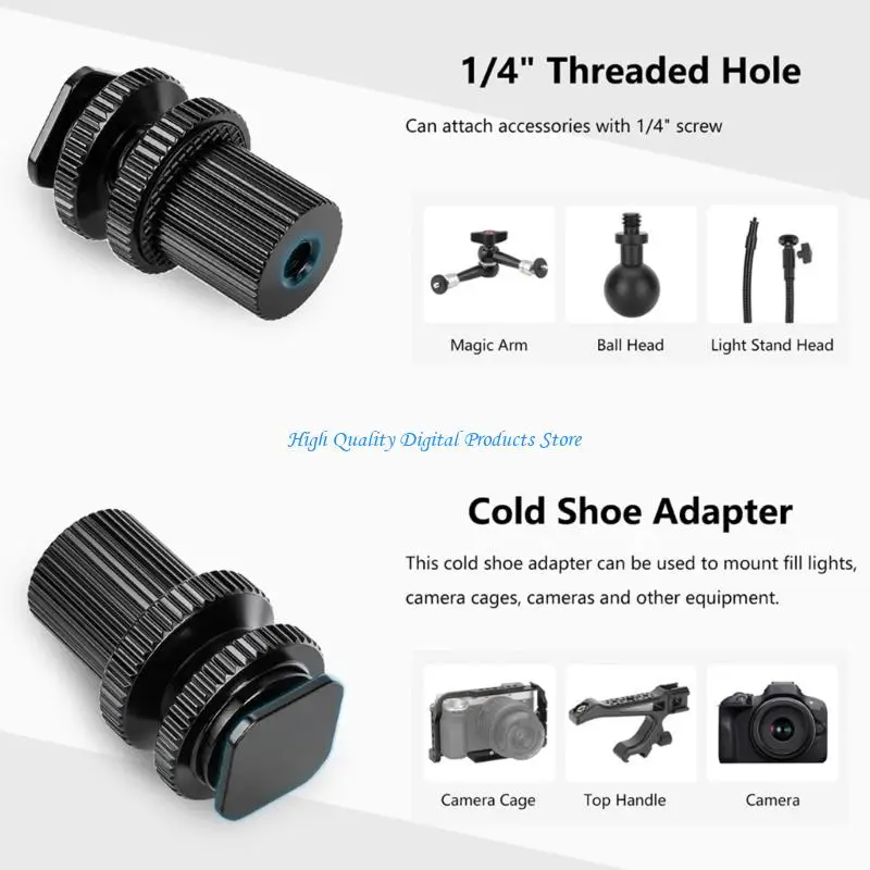 U2JE 2 Pack Hot Shoe to 1/4 Mount Base for Camera Accessories, Metal Holder with Lock Sleeves for Monitor Light and Photo Video
U2JE 2 Pack Hot Shoe to 1/4 Mount Base for Camera Accessories, Metal Holder with Lock Sleeves for Monitor Light and Photo Video