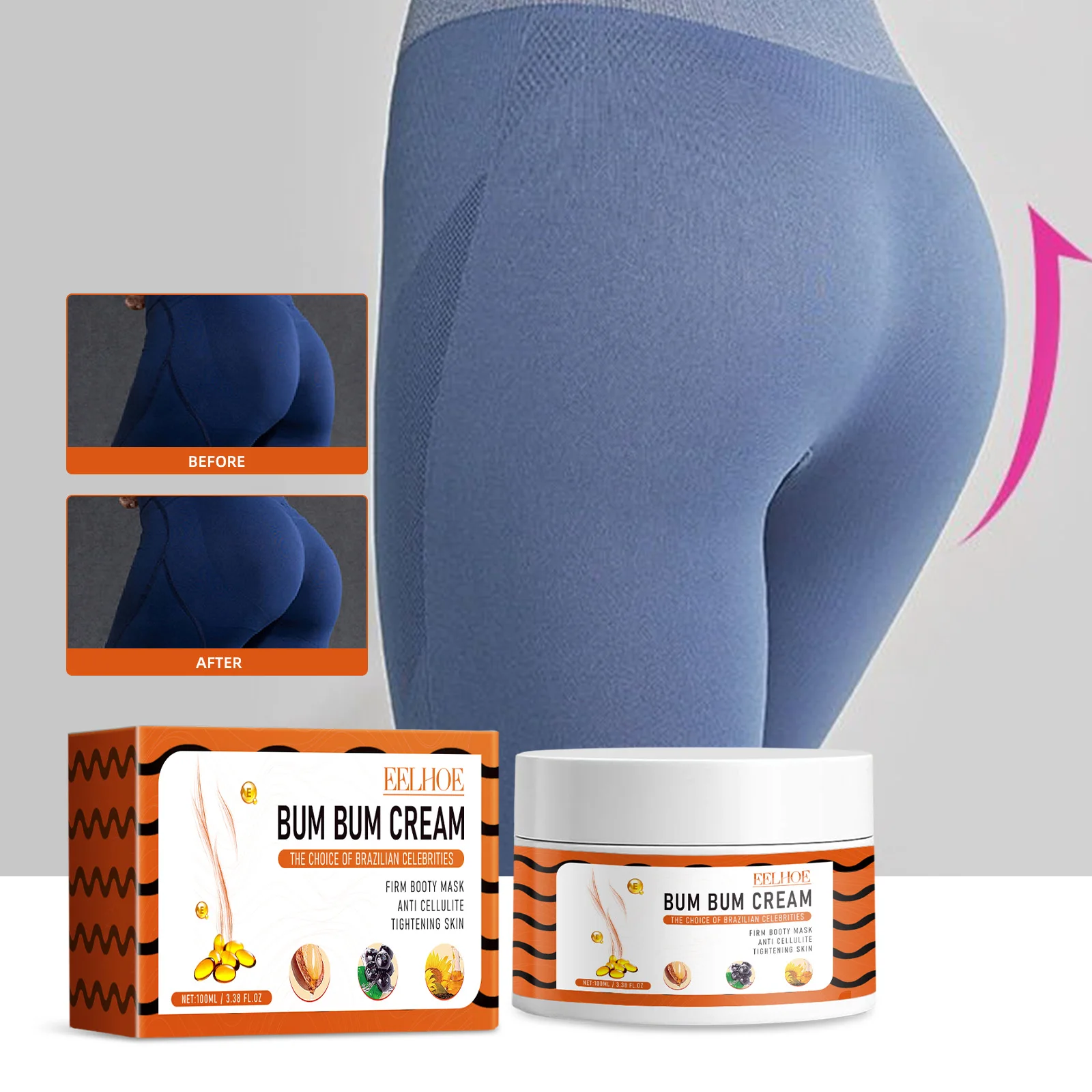 EELHOE женский крем с эфирным маслом для увеличения ягодиц, предотвращающий провисание, формирующий сексуальный крем для ухода за ягодицами тела, 100 мл
EELHOE женский крем с эфирным маслом для увеличения ягодиц, предотвращающий провисание, формирующий сексуальный крем для ухода за ягодицами тела, 100 мл