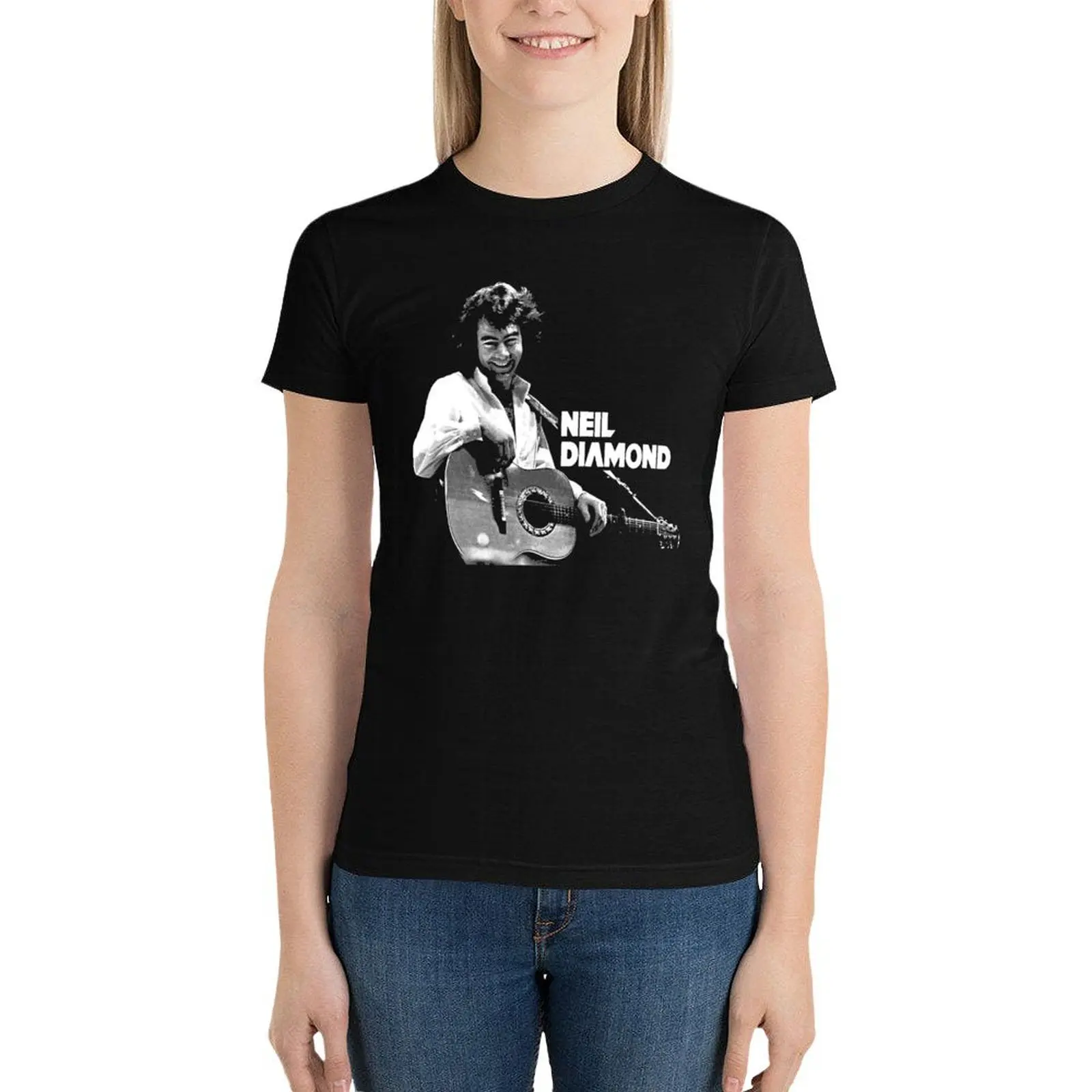 White and Black Neil Distressed Art Diamonds American Singer T-Shirt shirts graphic tees lady clothes Women clothing
White and Black Neil Distressed Art Diamonds American Singer T-Shirt shirts graphic tees lady clothes Women clothing