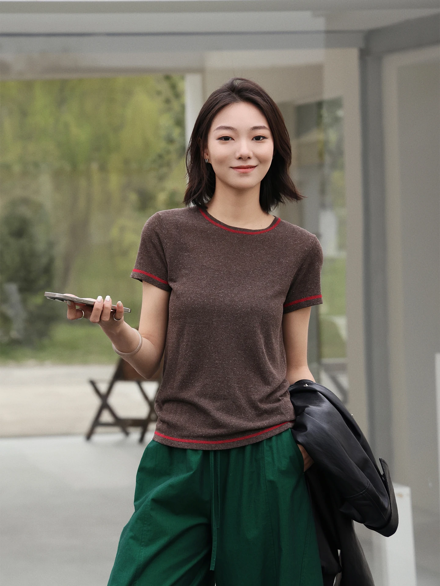 Loose Fit Linen Knitted Short Sleeve T-Shirt round Neck Casual Slimming Top for Women Summer New Style Fashionable Design
Loose Fit Linen Knitted Short Sleeve T-Shirt round Neck Casual Slimming Top for Women Summer New Style Fashionable Design