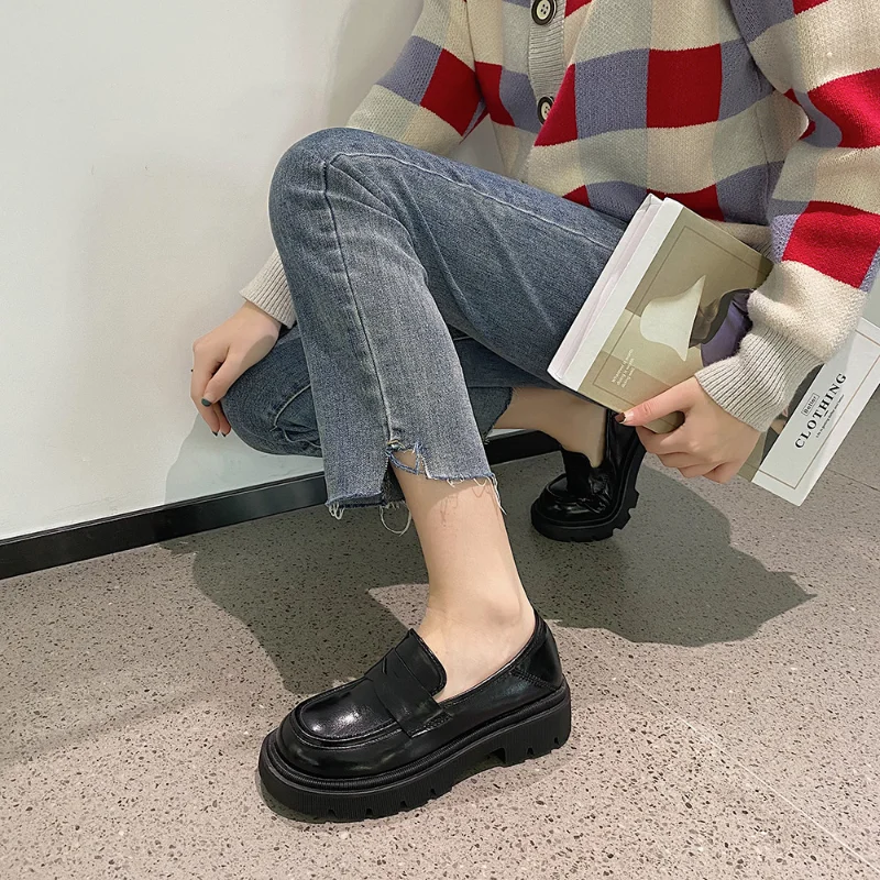 New Women Pumps Loafers PU Leather Shoes British Style Spring Muffin Student Single Shoes Retro Ladies Casual Shoes Oxford Shoes
New Women Pumps Loafers PU Leather Shoes British Style Spring Muffin Student Single Shoes Retro Ladies Casual Shoes Oxford Shoes