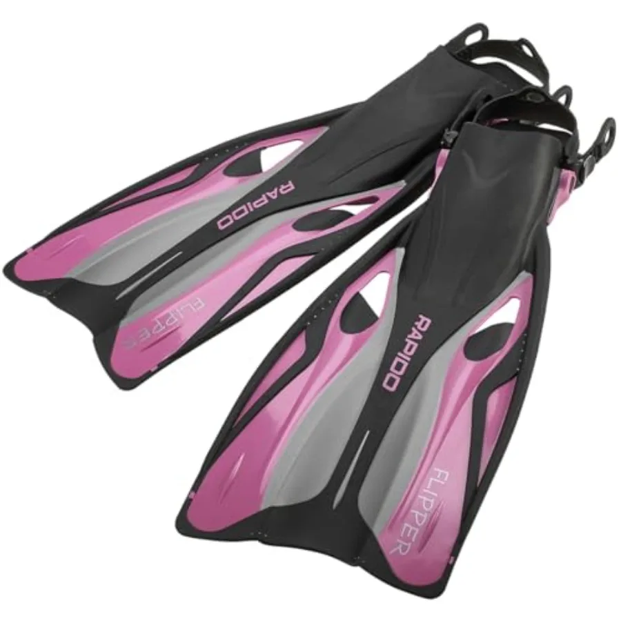 Snorkeling swim fins for travel use, polypropylene blades with black color, adjustable open-heel strap for easy packing and uni
Snorkeling swim fins for travel use, polypropylene blades with black color, adjustable open-heel strap for easy packing and uni