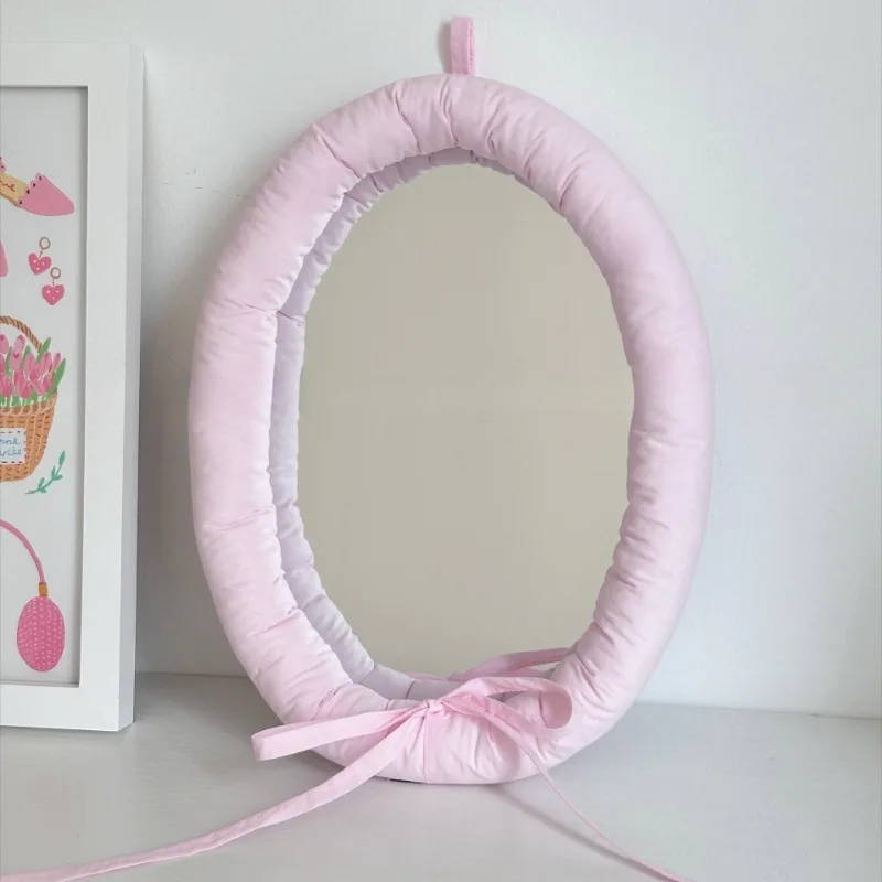 Pure Color Cotton Cloth Hanging Mirror Home Decor Soft Cotton Filling Makeup Mirrors Portable Glass Mirror
Pure Color Cotton Cloth Hanging Mirror Home Decor Soft Cotton Filling Makeup Mirrors Portable Glass Mirror