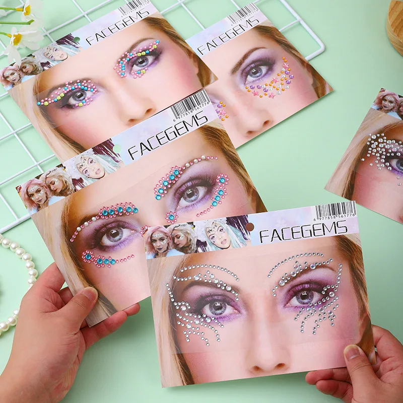 New Rhinestones for Face Festival Makeup Crystals Eye Diamond Gems Stickers Fake Tattoo for Woman Adhesive Glitters for Face
New Rhinestones for Face Festival Makeup Crystals Eye Diamond Gems Stickers Fake Tattoo for Woman Adhesive Glitters for Face
