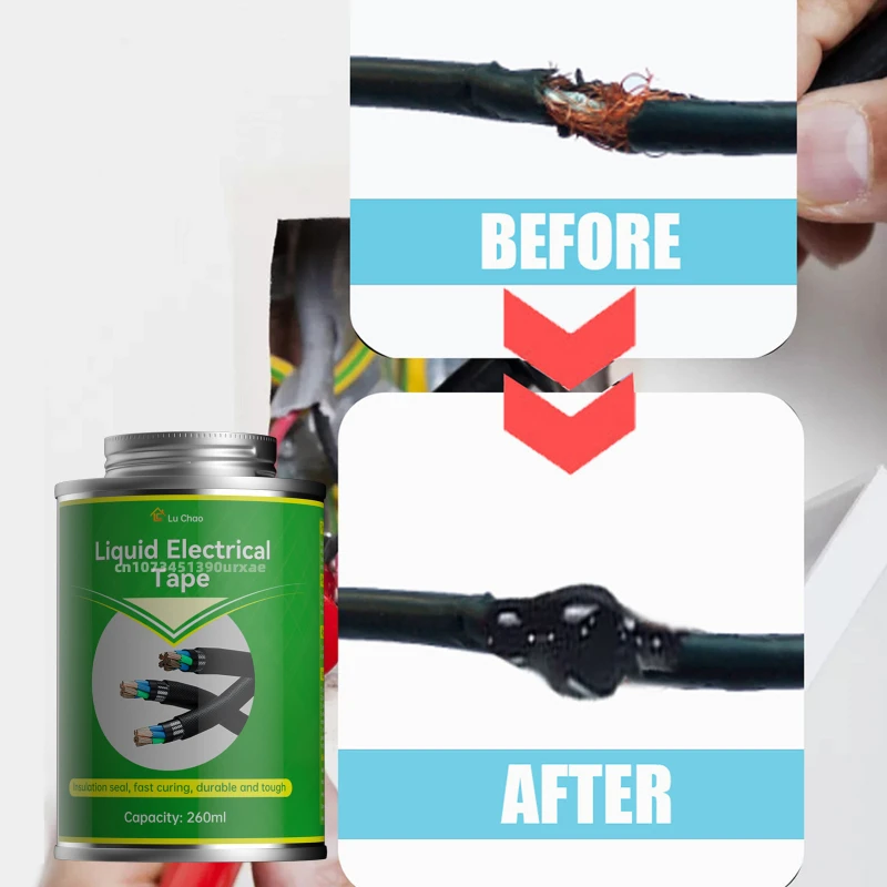 260ML Waterproof Liquid Electrical Tape Insulation Tape Repair Rubber Rubber Wire & Cable Coating Fixed Wire Adhesive Paint
260ML Waterproof Liquid Electrical Tape Insulation Tape Repair Rubber Rubber Wire & Cable Coating Fixed Wire Adhesive Paint