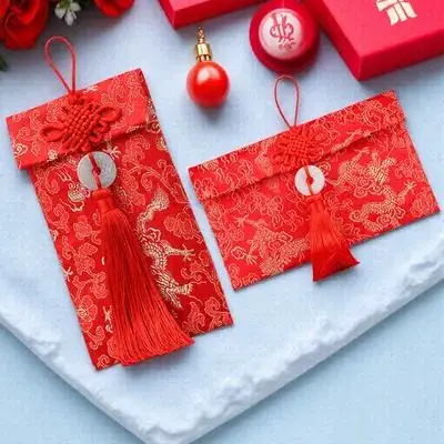 2Pcs Chinese Knot Brocade Red Envelopes Traditional Embroidered Red Packets New Year Festival Money Bags Lucky Chinese New Year
2Pcs Chinese Knot Brocade Red Envelopes Traditional Embroidered Red Packets New Year Festival Money Bags Lucky Chinese New Year