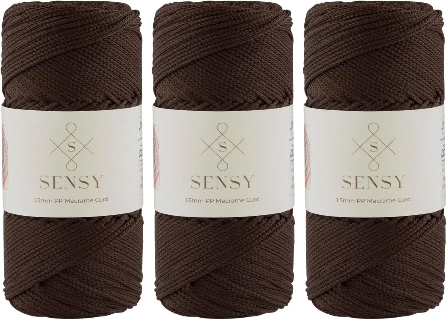 1.5mm Polyester Macrame Cord, 164 Yards, Brown - Perfect for Crochet Bags and DIY Crafts
1.5mm Polyester Macrame Cord, 164 Yards, Brown - Perfect for Crochet Bags and DIY Crafts