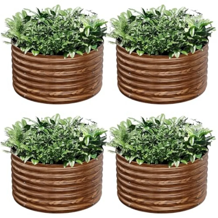 Pack 2x2FT Round Corrugated Galvanized Steel Raised Garden Bed Outdoor, Metal Above Ground Garden Bed for Vegetables and Flower
Pack 2x2FT Round Corrugated Galvanized Steel Raised Garden Bed Outdoor, Metal Above Ground Garden Bed for Vegetables and Flower