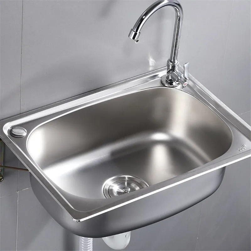 Настенная раковина из нержавеющей стали, маленькая одинарная раковина, кухонная простая раковина для мытья овощей, одинарная раковина с опорным кронштейном
Настенная раковина из нержавеющей стали, маленькая одинарная раковина, кухонная простая раковина для мытья овощей, одинарная раковина с опорным кронштейном