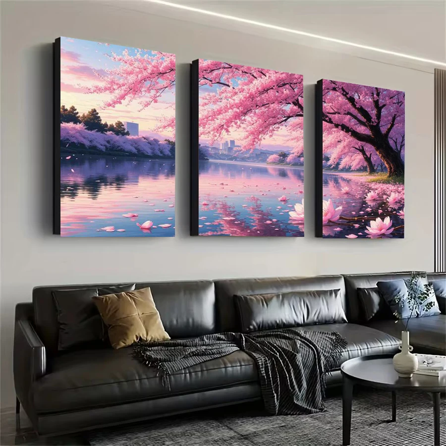 Pink Tree River Landscape Picture Diy Diamond Art Painting Triptych Flowers Full Drill Mosaic Embroidery Kits 3 Pieces/Set
Pink Tree River Landscape Picture Diy Diamond Art Painting Triptych Flowers Full Drill Mosaic Embroidery Kits 3 Pieces/Set