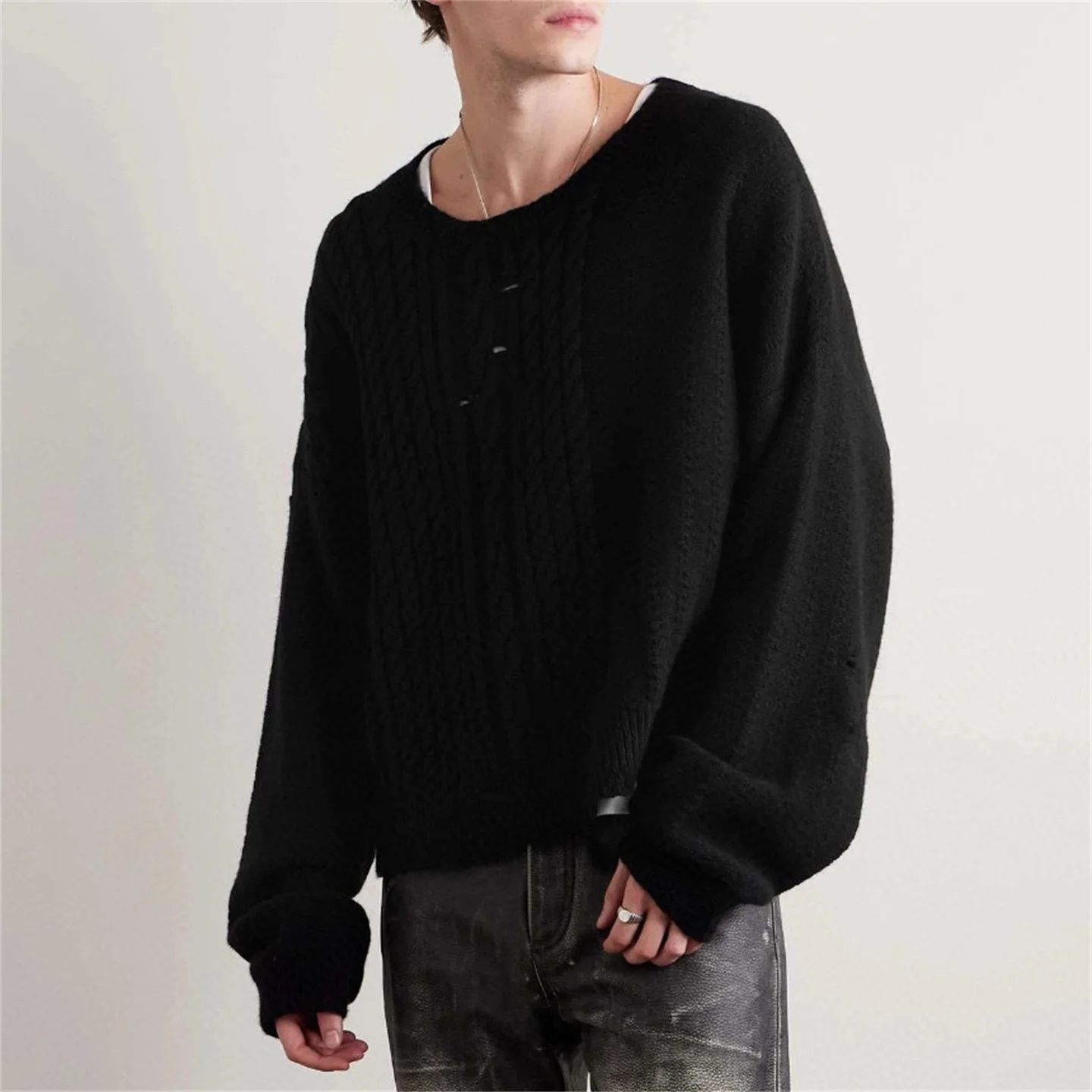 Вязаный свитер Camere для молодежи, повседневная одежда, удобный длинный све, круглый, теплый и дышащий уличный слэ
Вязаный свитер Camere для молодежи, повседневная одежда, удобный длинный све, круглый, теплый и дышащий уличный слэ