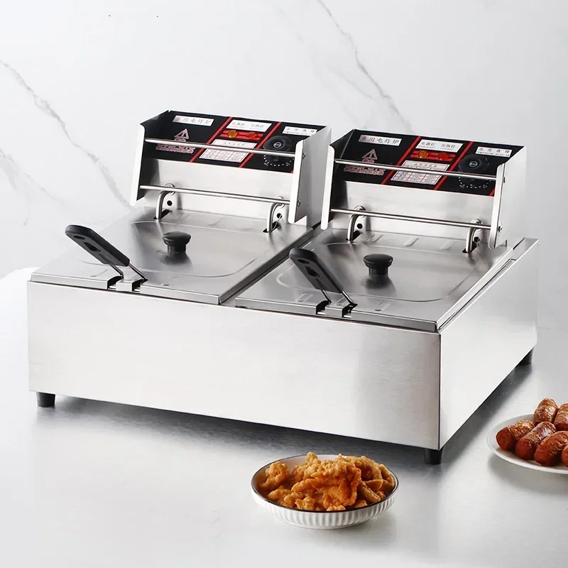 Электрическая фритюрница из утолщенной нержавеющей стали. Коммерческий киоск. Фритюрница с одним двойным цилиндром. Контроль температуры. Большая вместимость. Французский язык.
Электрическая фритюрница из утолщенной нержавеющей стали. Коммерческий киоск. Фритюрница с одним двойным цилиндром. Контроль температуры. Большая вместимость. Французский язык.