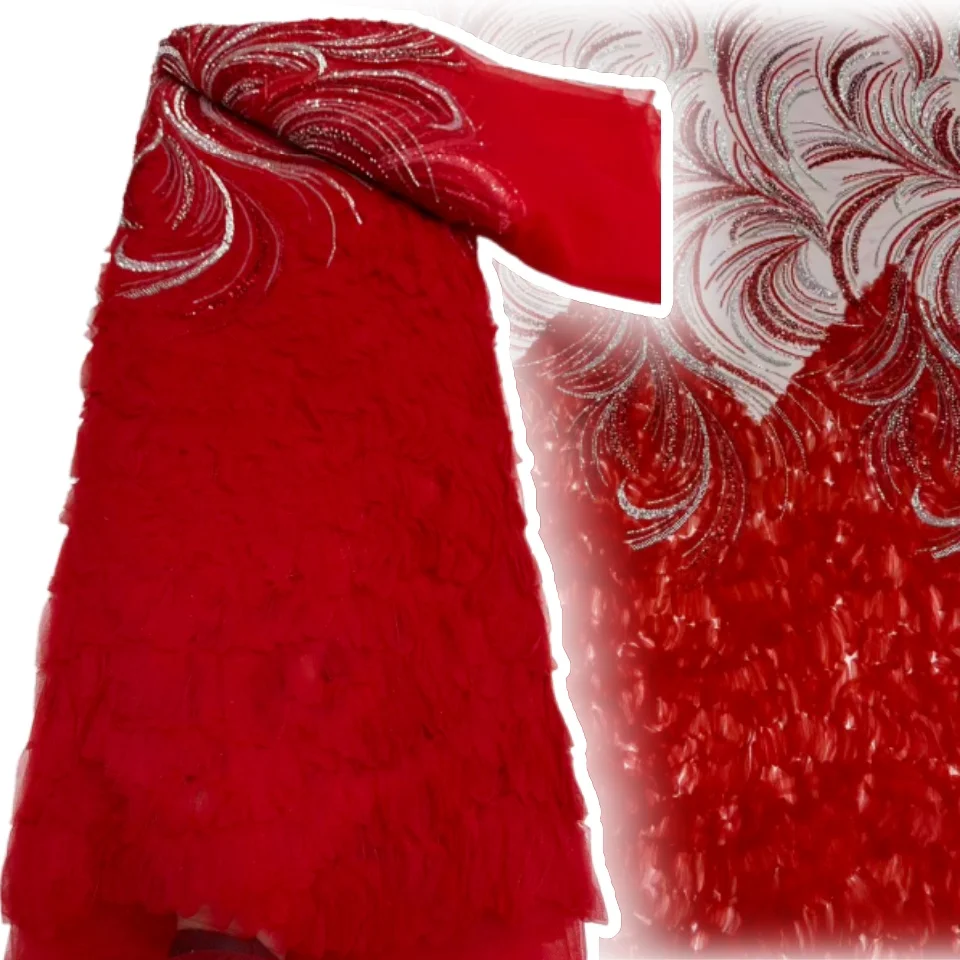 3D African Lace Fabric Styles Latest French Tulle Lace Fabrics 5 Yards White High Quality Nigerian Lace Fabrics for Party SZ1368
3D African Lace Fabric Styles Latest French Tulle Lace Fabrics 5 Yards White High Quality Nigerian Lace Fabrics for Party SZ1368