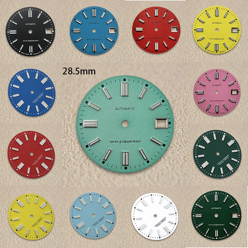 28.5mm S Logo Matte Dial Fit NH35/NH36/4R/7S Japanese Movement Green Luminous High-Quality Watch Modification Accessories
28.5mm S Logo Matte Dial Fit NH35/NH36/4R/7S Japanese Movement Green Luminous High-Quality Watch Modification Accessories