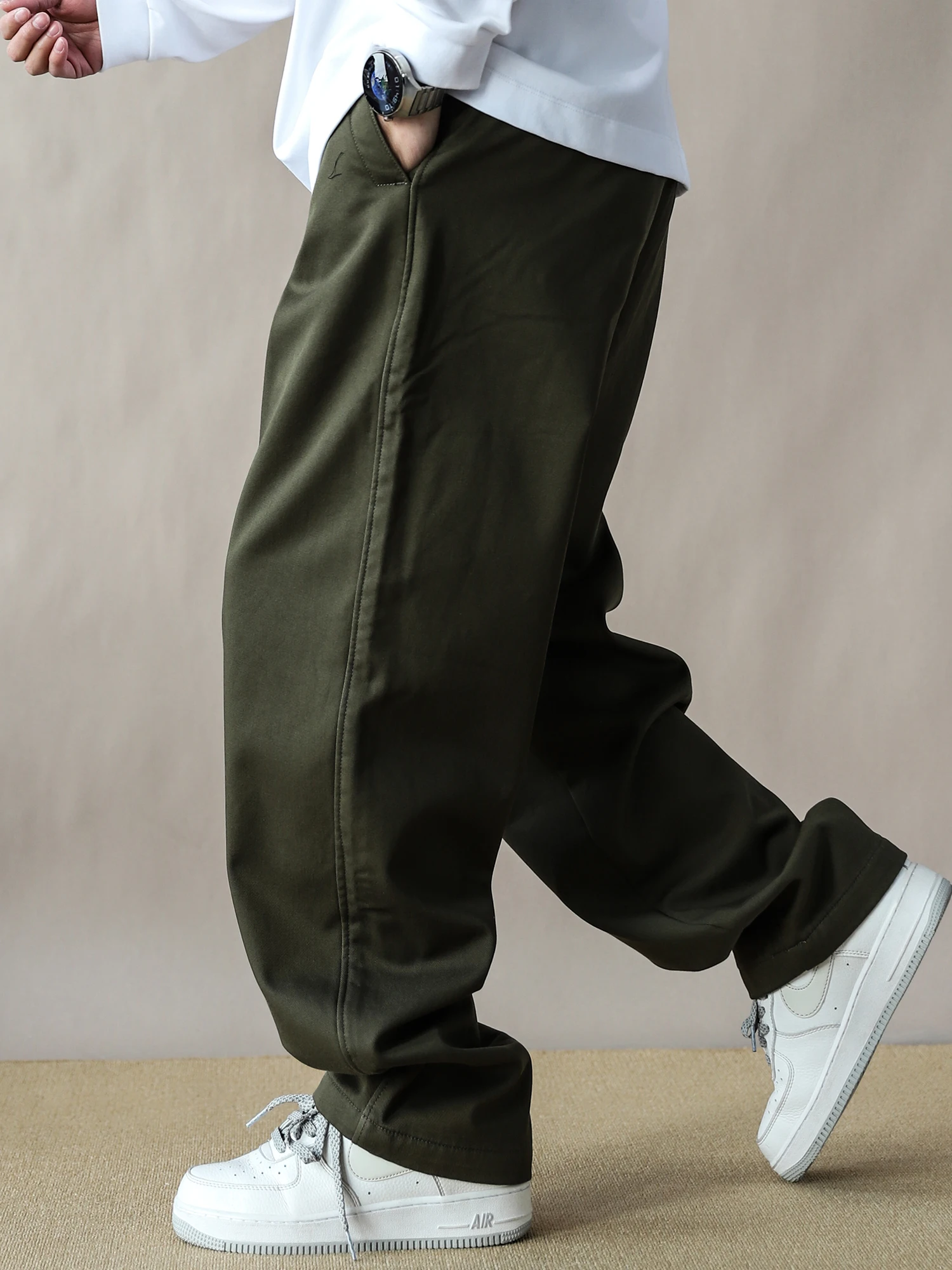 Thiened Fce Lined Casual Straight Leg Work Trousers Men's Versatile Loose Fit Autumn Winter Military een Trendy Brand
Thiened Fce Lined Casual Straight Leg Work Trousers Men's Versatile Loose Fit Autumn Winter Military een Trendy Brand