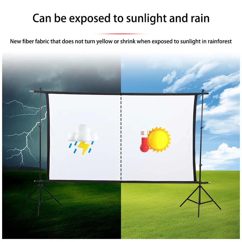 Projector screen Polyester double stand portable foldable storage splicing wall hanging 100 inche 150 inche outdoor camping
Projector screen Polyester double stand portable foldable storage splicing wall hanging 100 inche 150 inche outdoor camping