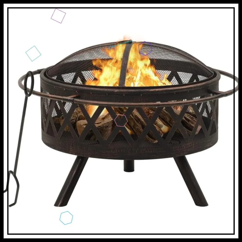 Уличный стальной костровой мангал XXL (29,9 дюйма) с сетчатой крышкой и лопатой для сада и патио, теплорассеивающий, прочный, в деревенском стиле
Уличный стальной костровой мангал XXL (29,9 дюйма) с сетчатой крышкой и лопатой для сада и патио, теплорассеивающий, прочный, в деревенском стиле