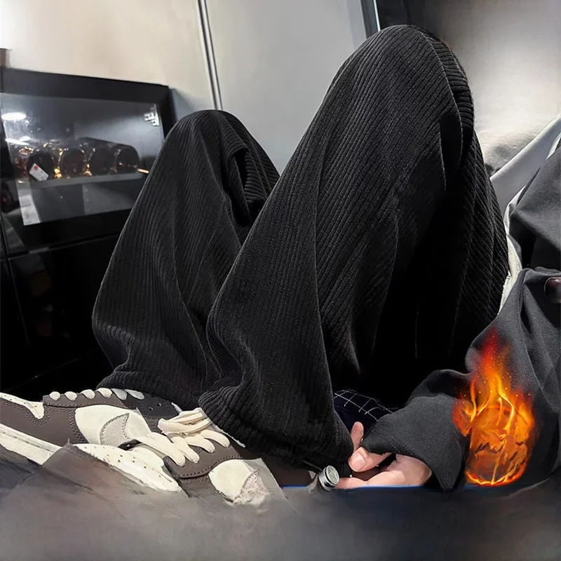 Men's Corduroy Pants Autumn Winter Thiened Fce Casual Wide Leg Loose Fit Straight Leg Trousers Sports Cuffed Pants
Men's Corduroy Pants Autumn Winter Thiened Fce Casual Wide Leg Loose Fit Straight Leg Trousers Sports Cuffed Pants