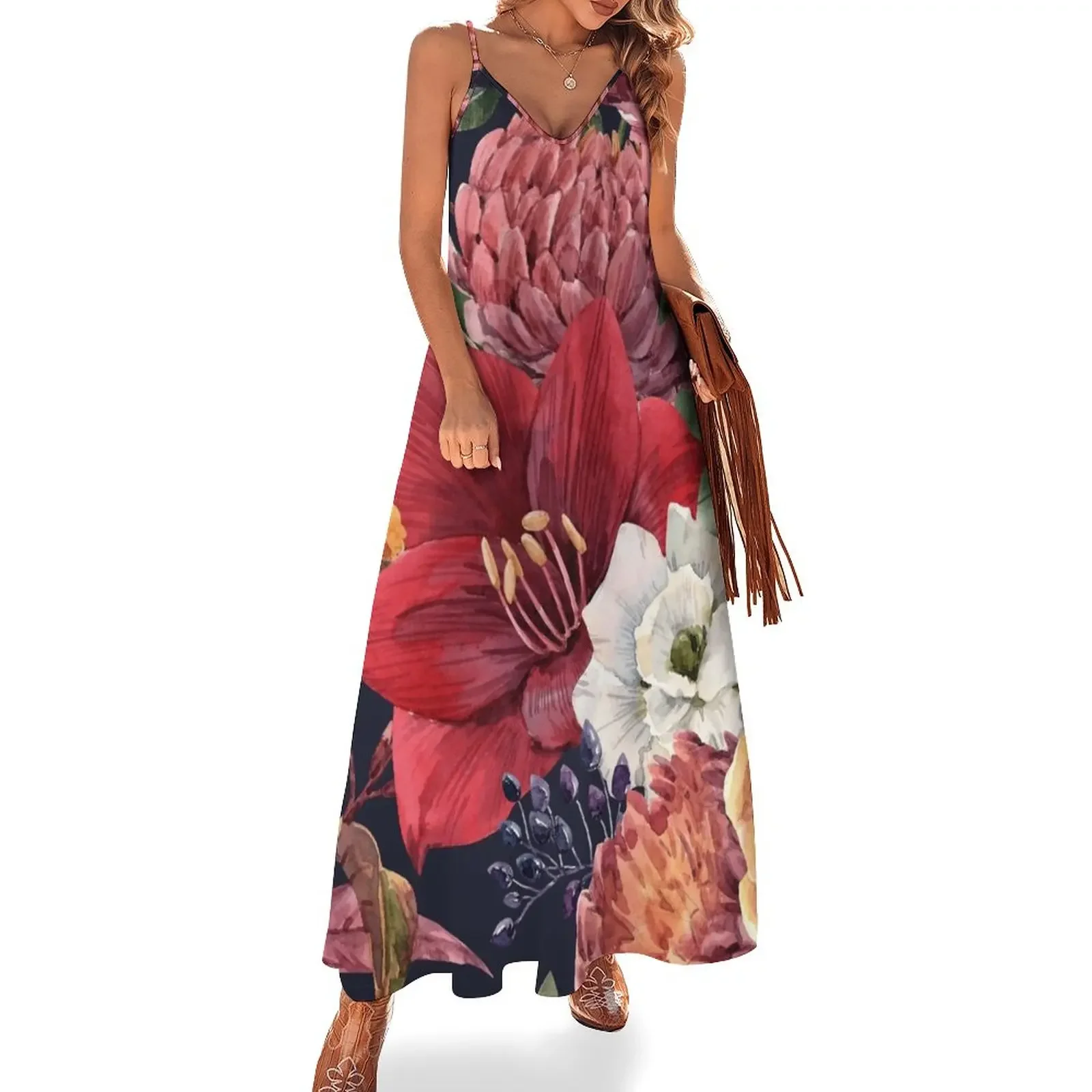 Autumn Floral Bouquet Dark Background Flower Pattern Sleeveless Dress clothes for women women's summer jumpsuit Dress
Autumn Floral Bouquet Dark Background Flower Pattern Sleeveless Dress clothes for women women's summer jumpsuit Dress