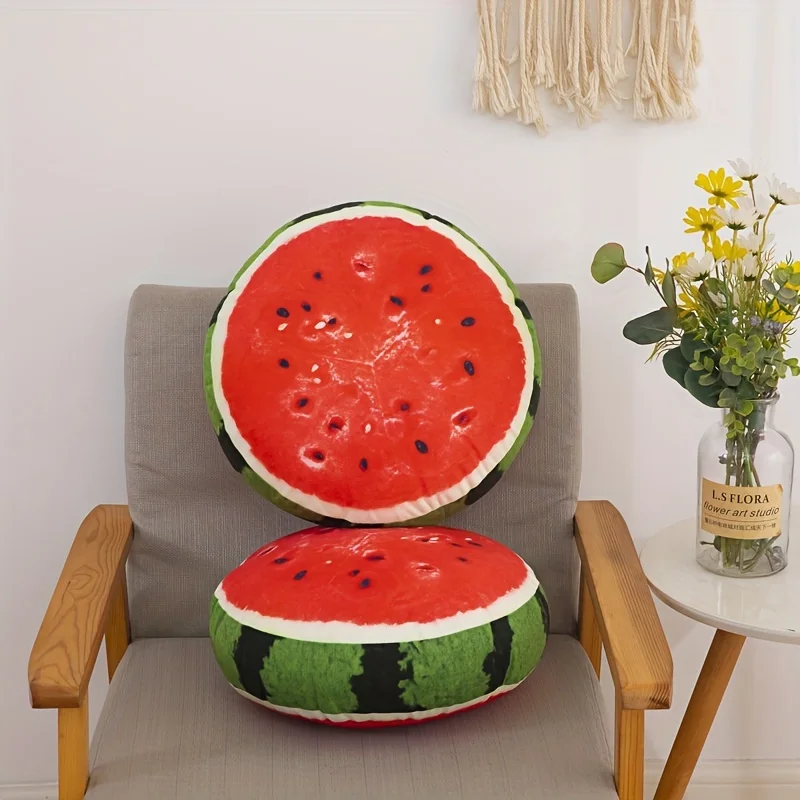 Fruit pillow creative home sofa tatami rice plush watermelon futon shaped circular cushion Holiday gift, soft and comfortable
Fruit pillow creative home sofa tatami rice plush watermelon futon shaped circular cushion Holiday gift, soft and comfortable