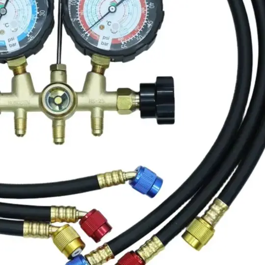 /Brass /Dual /Gauge Manifold Set For R134a R404A R410A R22 AC Charging And HVAC Repair Tool With High Low Pressure
/Brass /Dual /Gauge Manifold Set For R134a R404A R410A R22 AC Charging And HVAC Repair Tool With High Low Pressure
