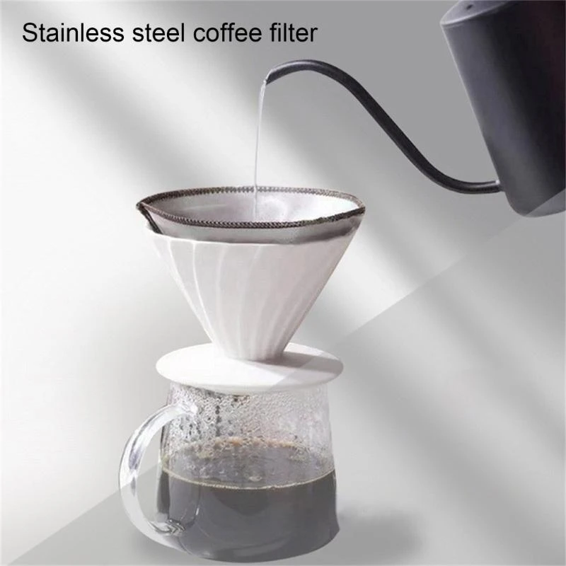 F26C 2Pcs Reusable Pours Over Coffee Filter Stainless Steels Fine Meshes Coffee Filter Paperless Universals Coffee Filter
F26C 2Pcs Reusable Pours Over Coffee Filter Stainless Steels Fine Meshes Coffee Filter Paperless Universals Coffee Filter