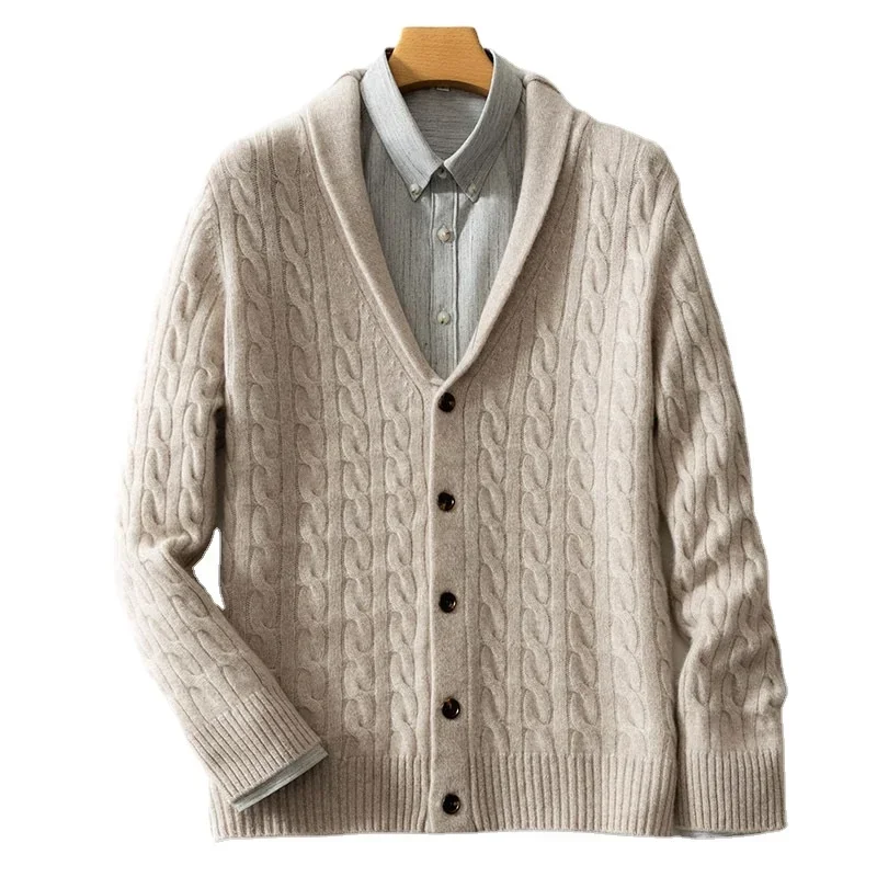 Wholesale Custom Men Casual Knitted Cotton Loose Cardigan Knit Sweater Long Sleeve Single Button Wool Mens Cashmere Sweater
Wholesale Custom Men Casual Knitted Cotton Loose Cardigan Knit Sweater Long Sleeve Single Button Wool Mens Cashmere Sweater
