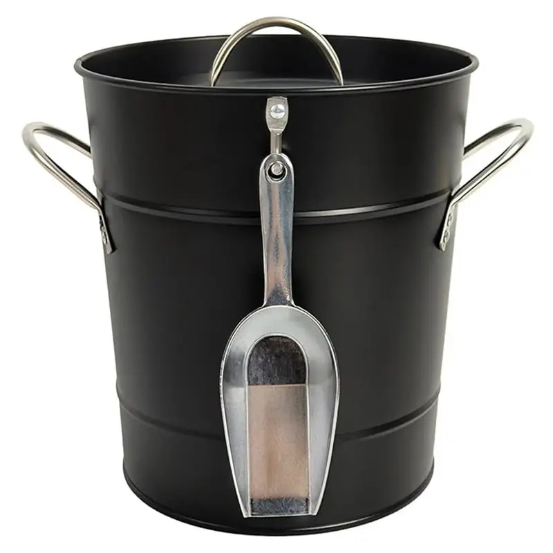 AB46-Double Walled Insulated Ice Bucket 4L Large Iron Container With Scoop Carry Handle Chiller For Wine Storage
AB46-Double Walled Insulated Ice Bucket 4L Large Iron Container With Scoop Carry Handle Chiller For Wine Storage