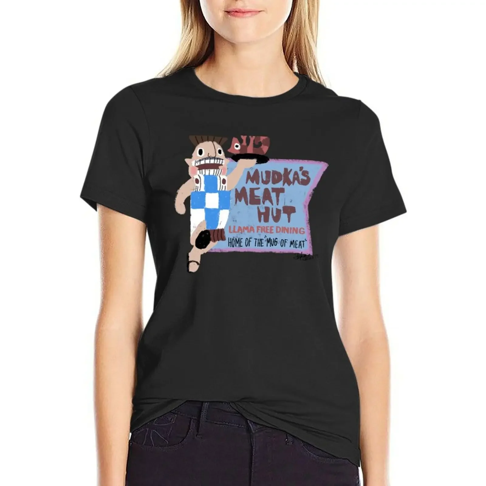 Mudka's Meat Hut T-Shirt summer top customizeds heavyweights workout shirts for Women loose fit
Mudka's Meat Hut T-Shirt summer top customizeds heavyweights workout shirts for Women loose fit