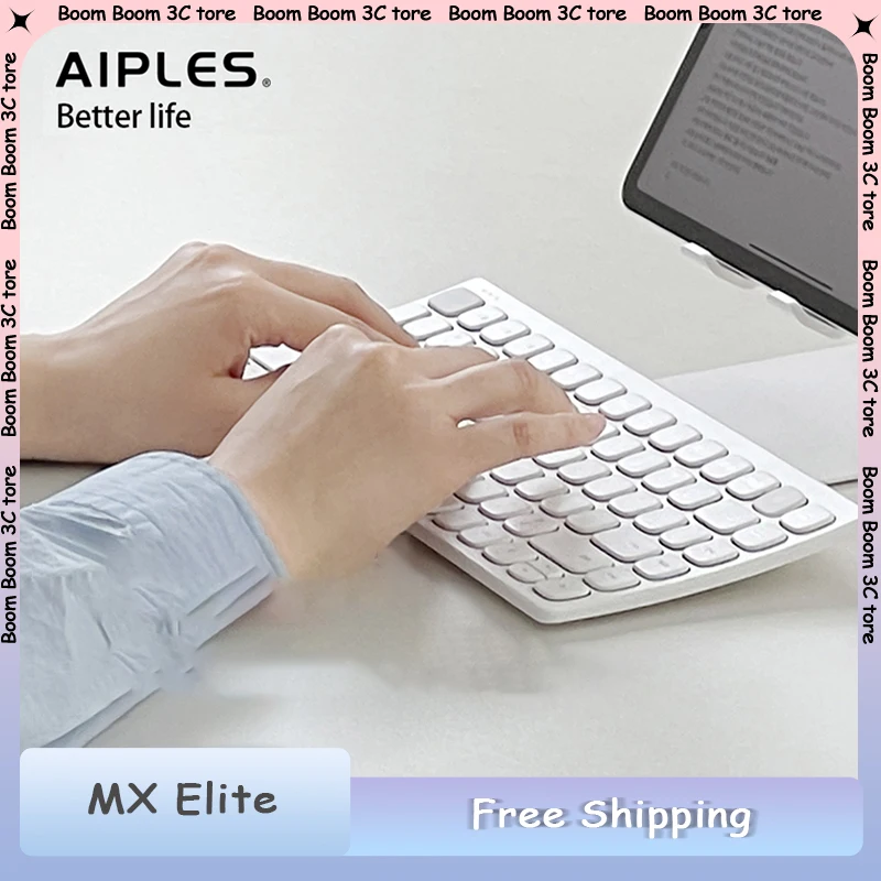 Aiples MX Elite Wireless Bluetooth Keyboard Portable Silent Ergonomics Ultra Thin Office Keyboard Miaokong Mac Tablet IPad
Aiples MX Elite Wireless Bluetooth Keyboard Portable Silent Ergonomics Ultra Thin Office Keyboard Miaokong Mac Tablet IPad