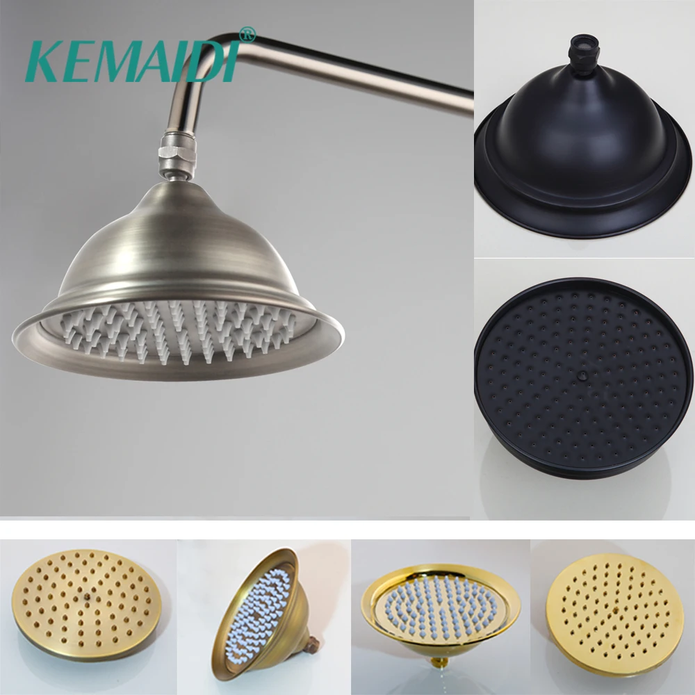 KEMAIDI 8'' Rainfall Shower Head Bathroom Faucet Black/Chrome/Golden Antique Brass Replacement Shower Wholesale and Retail
KEMAIDI 8'' Rainfall Shower Head Bathroom Faucet Black/Chrome/Golden Antique Brass Replacement Shower Wholesale and Retail