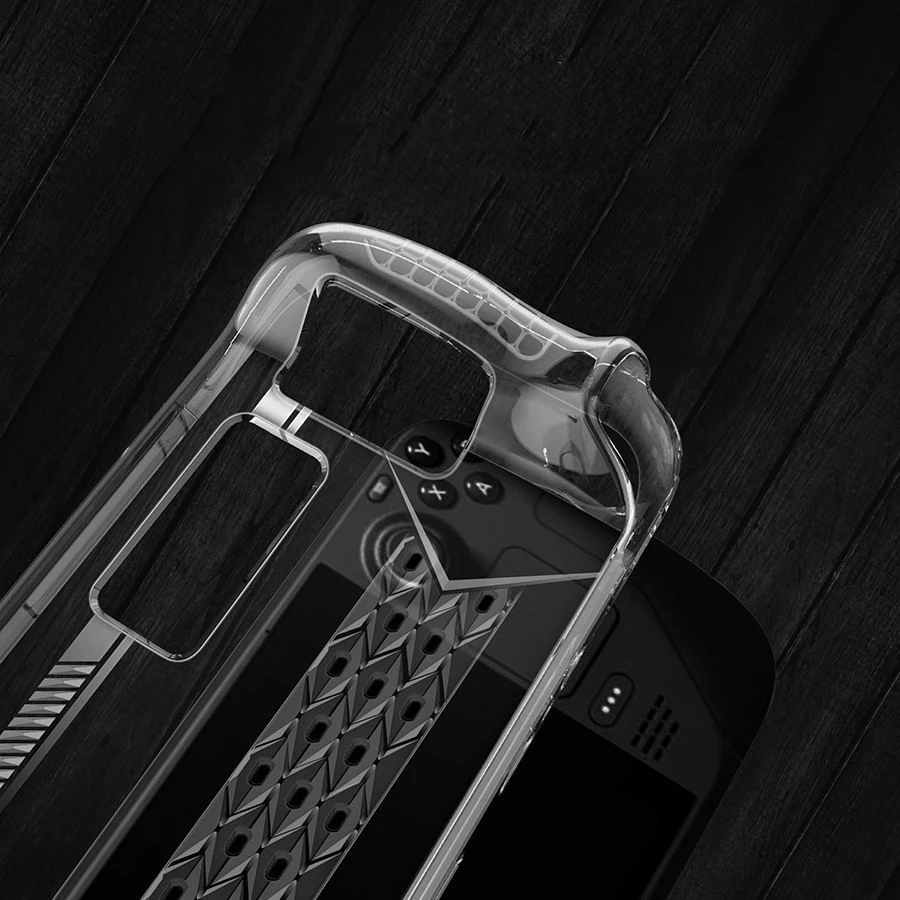 TPU Cooling Protective Cover for Steam Deck OLED Game Machine Cooling Transparent Anti-drop Case Transparent Black
TPU Cooling Protective Cover for Steam Deck OLED Game Machine Cooling Transparent Anti-drop Case Transparent Black