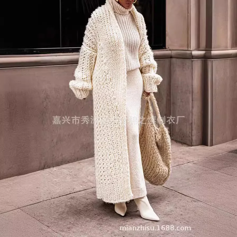 2025 Autumn Winter New Sweater Cardigan Chunky Knit Loose Oversized Longline Knitwear Coat for Women
2025 Autumn Winter New Sweater Cardigan Chunky Knit Loose Oversized Longline Knitwear Coat for Women