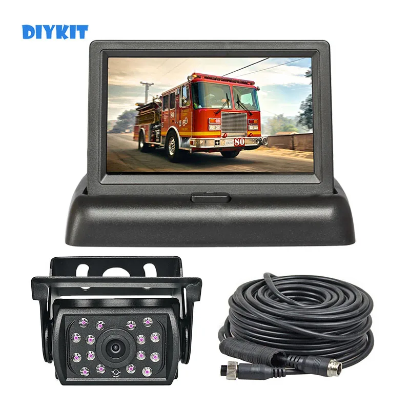 DIYKIT DC12V-24V 4PIN 4.3inch Reverse Rear View Car Monitor IP 68 Waterproof CCD Backup IR Night Vision Bus Truck Camera
DIYKIT DC12V-24V 4PIN 4.3inch Reverse Rear View Car Monitor IP 68 Waterproof CCD Backup IR Night Vision Bus Truck Camera