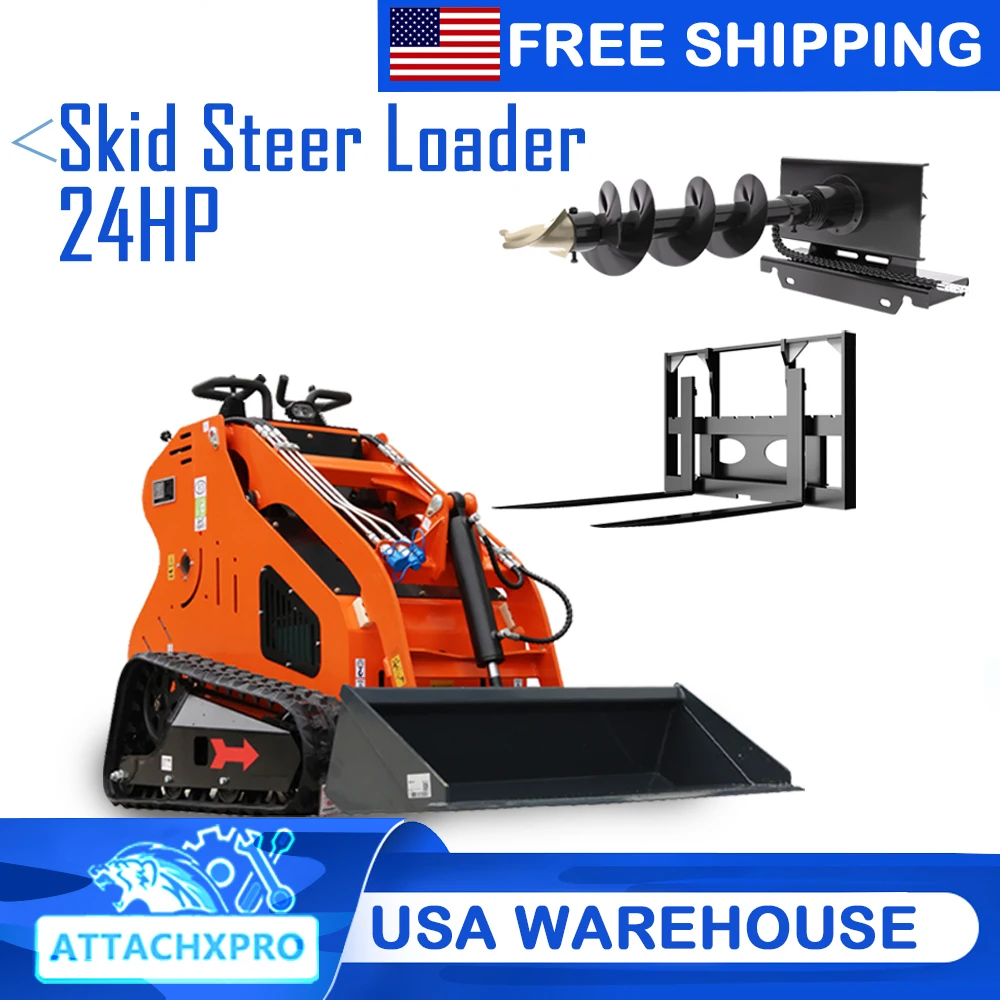 ATTACHXPRO Mini Skid Steer Loader 24HP Twin cylinder Loader Includes a fork, and auger. EPA, Free Shipp, gift, New 2026
ATTACHXPRO Mini Skid Steer Loader 24HP Twin cylinder Loader Includes a fork, and auger. EPA, Free Shipp, gift, New 2026