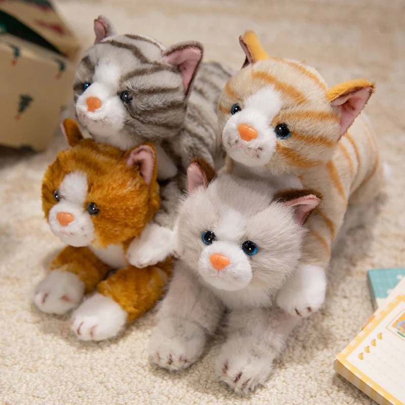 28cm New Cute Simulation Cat Plush Toys Soft Stuffed Stripe Kitten Model Fake Cat Realist Animals Boys Girls Sleeping Companion
28cm New Cute Simulation Cat Plush Toys Soft Stuffed Stripe Kitten Model Fake Cat Realist Animals Boys Girls Sleeping Companion