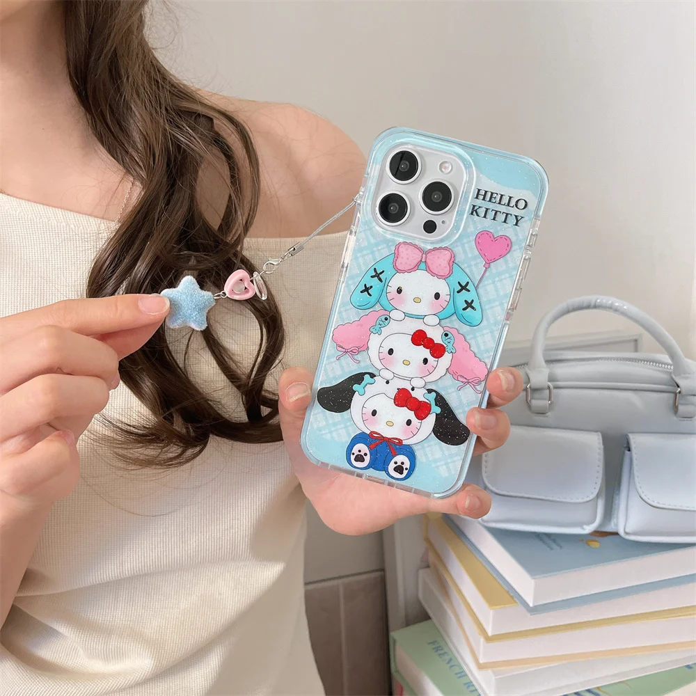 Cute cartoon Sanrio Yugui Dog Melody Mobile Case for iPhone 13 14 15 16 Pro Max Funda with Charm Hello Kitty New Protective Case
Cute cartoon Sanrio Yugui Dog Melody Mobile Case for iPhone 13 14 15 16 Pro Max Funda with Charm Hello Kitty New Protective Case