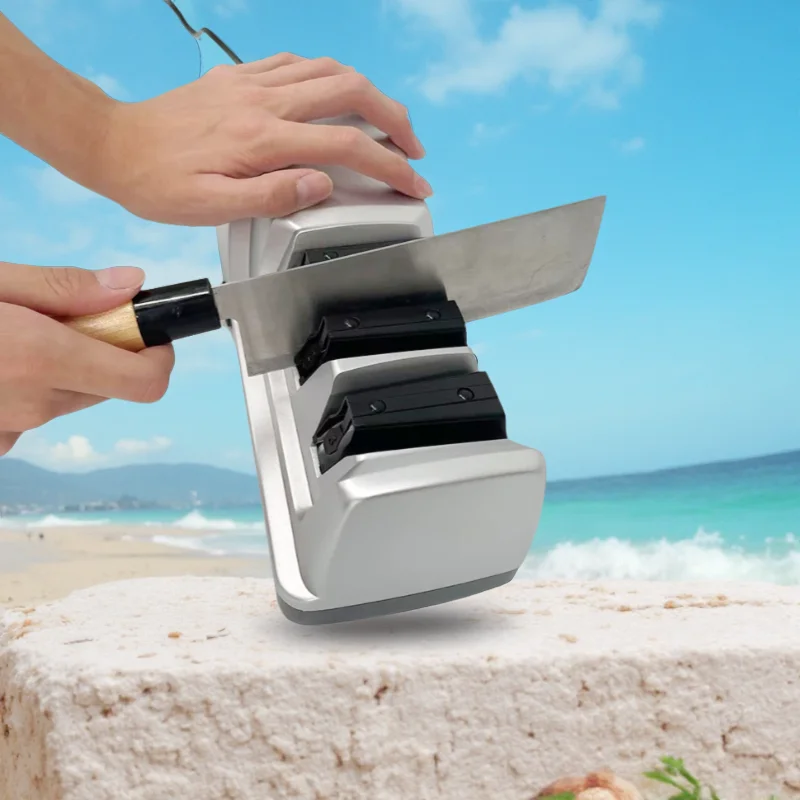 3-Stage Diamond Wheel Electric Knife Sharpener, Multi-functional Coarse Fine Polish Design, Safe Fast Sharpening Kitchen Tool
3-Stage Diamond Wheel Electric Knife Sharpener, Multi-functional Coarse Fine Polish Design, Safe Fast Sharpening Kitchen Tool