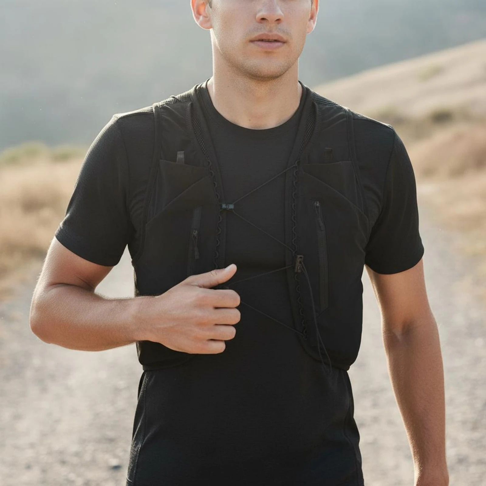 Black Hydration Vest Backpack Zippered Pockets Hydration Vest Backpack Sports Gear Lightweight Compact for Long-Distance Run
Black Hydration Vest Backpack Zippered Pockets Hydration Vest Backpack Sports Gear Lightweight Compact for Long-Distance Run