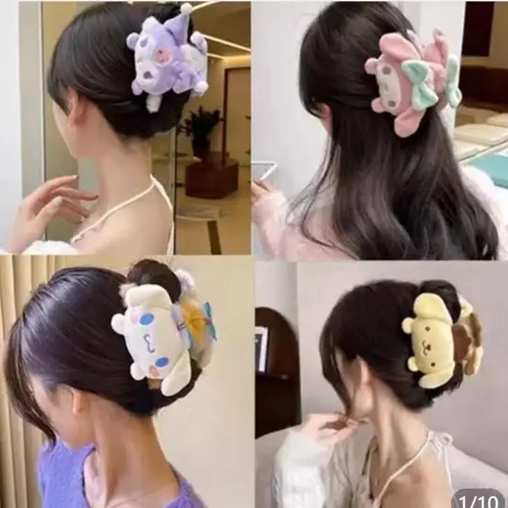 Hello kitty hair clip featuring Melody. Hairpin for the back of the head in autumn/winter with shark-shaped clip. Headwear acces
Hello kitty hair clip featuring Melody. Hairpin for the back of the head in autumn/winter with shark-shaped clip. Headwear acces