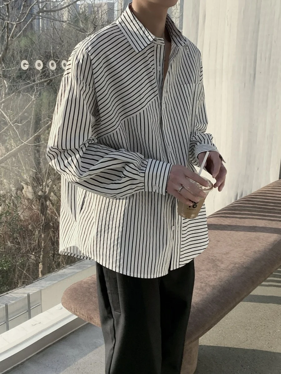 Casual Striped irt Men's Spring Autumn Long Sve Loose Fit Comfortable Korean Sle Faion Brand Youthful Trendy Button up
Casual Striped irt Men's Spring Autumn Long Sve Loose Fit Comfortable Korean Sle Faion Brand Youthful Trendy Button up