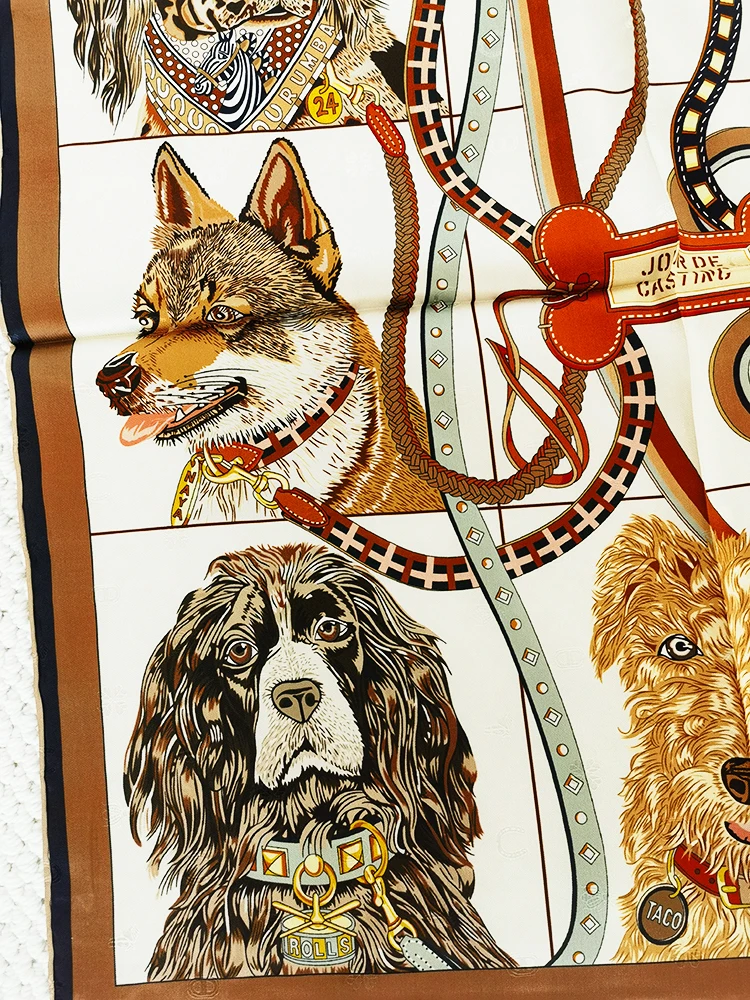 Dog Print Small Twill Scarf Square Neck Bandanas Double Faced Women Scarves Hair Foulard Femme 65cm*65cm Valentine's Day Gift
Dog Print Small Twill Scarf Square Neck Bandanas Double Faced Women Scarves Hair Foulard Femme 65cm*65cm Valentine's Day Gift