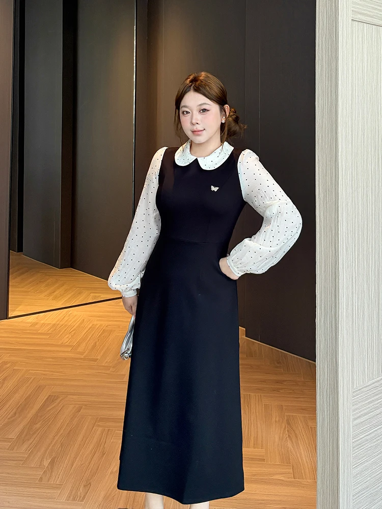 Винтажное женское платье больших размеров в горошек с длинными рукавами, имитация двух частей, с высокой талией, с принтом, миди-платье с рукавами-фонариками
Винтажное женское платье больших размеров в горошек с длинными рукавами, имитация двух частей, с высокой талией, с принтом, миди-платье с рукавами-фонариками